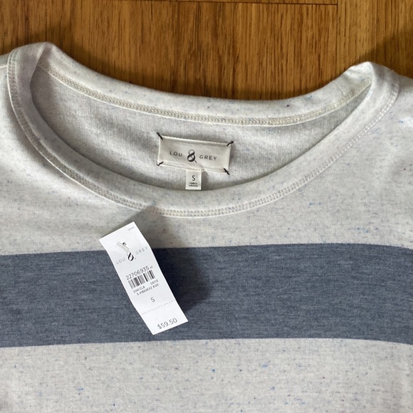 BNWT LOFT LOU & GREY striped shirt sleeve dress - Picture 3 of 12